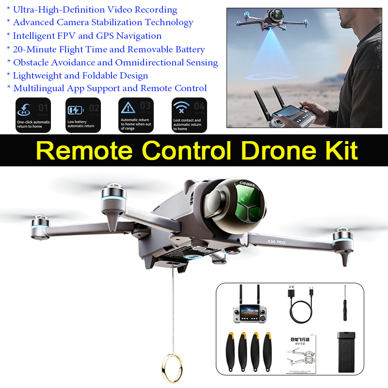 Drone Surveying - A26 Pro GPS Drone with 4.5-inch